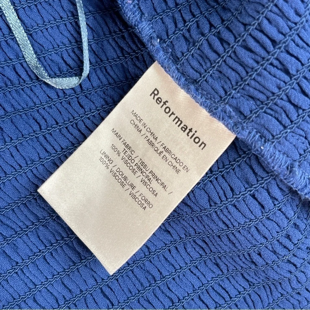 Reformation Pinto Top Caspian Blue Size 2X